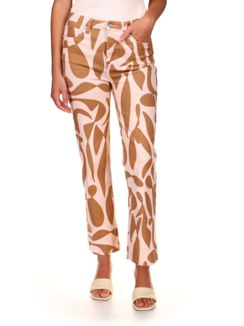Sanctuary Animal Print Lion River High Rise Straight 90's Jeans Size 33